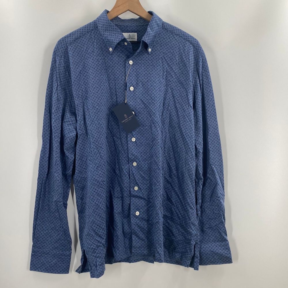 Emanuel Berg Bellagio Printed Jersey Dress Shirt